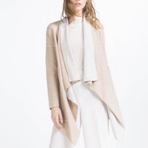 ZARA Knit Waterfall Open Cardigan